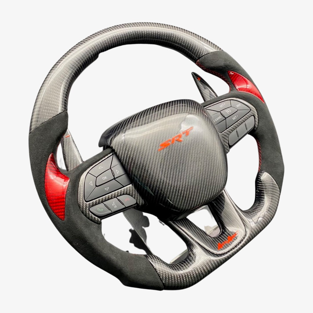 Volante de fibra de carbono personalizado para Dodge Charger 2015-2024
