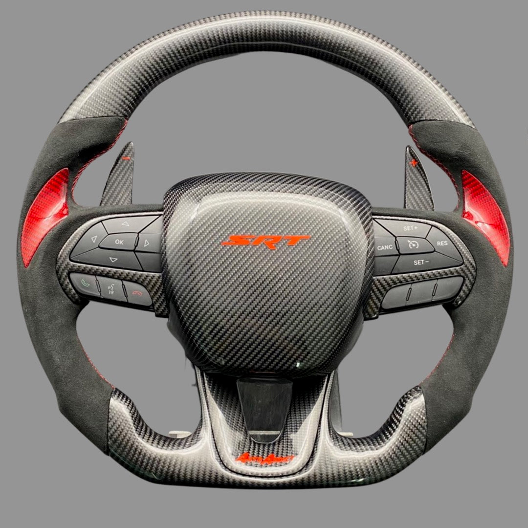 2015-2024 Dodge Charger Custom Carbon Fiber Steering Wheel