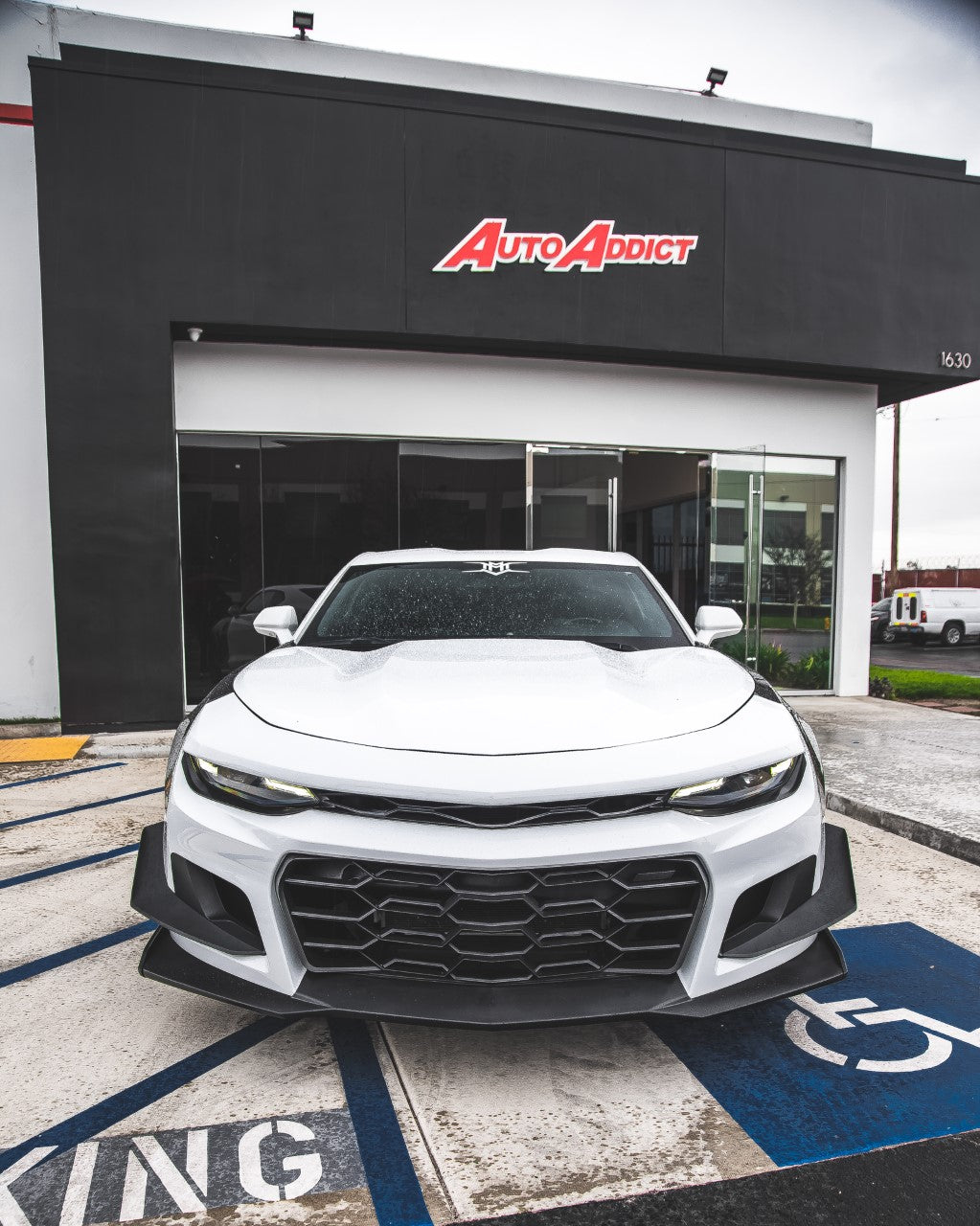 2019-2025 Chevy Camaro ZL1 1LE Track Package Front Bumper Conversion 13pcs Flat BLK Non RS Headlights