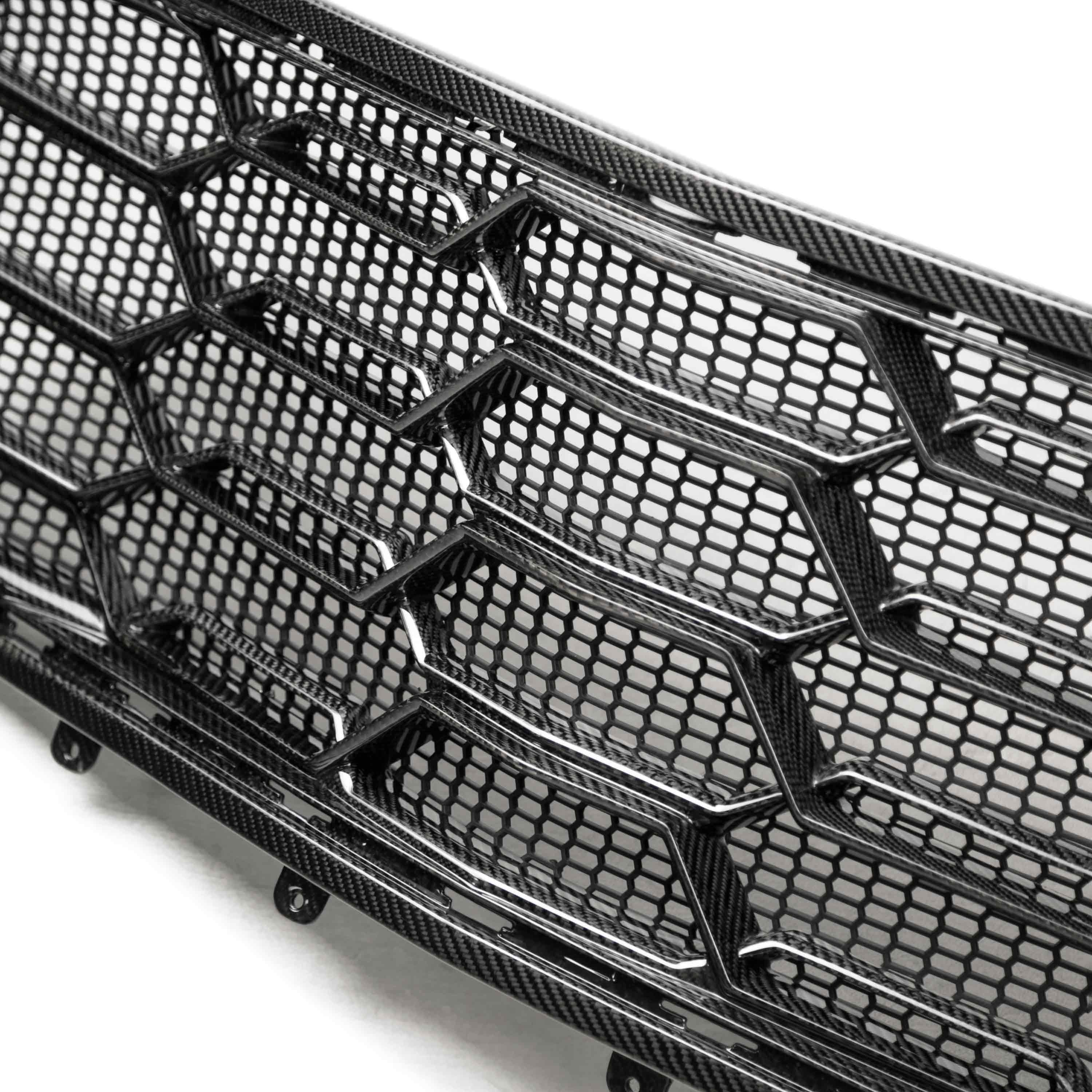 Parrilla inferior de fibra de carbono con paquete de pista para Chevy Camaro ZL1 1LE 2010-2015 Molde de parachoques AAUSA ZL1 del mercado de accesorios