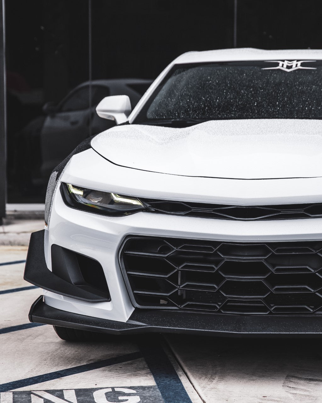 2019-2025 Chevy Camaro ZL1 1LE Track Package Front Bumper Conversion 13pcs Full Kit Flat BLK for Non-RS Headlights