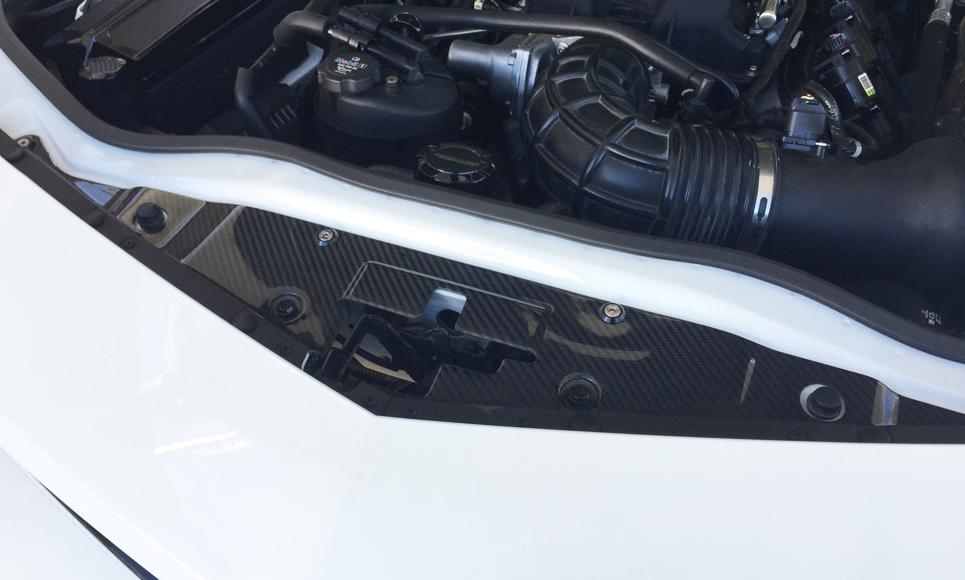 CUBIERTA DE RADIADOR DE FIBRA DE CARBONO PARA CHEVY CAMARO LS, LT, SS 2010-2013
