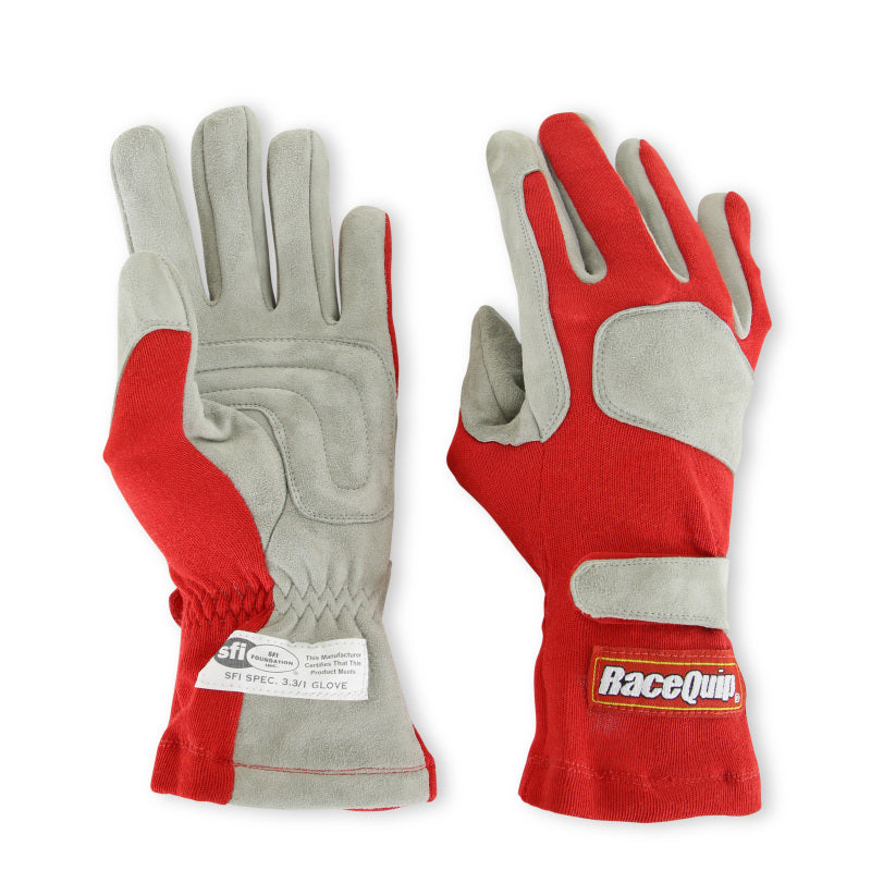 RaceQuip Red 1-Layer SFI-1 Glove - Medium
