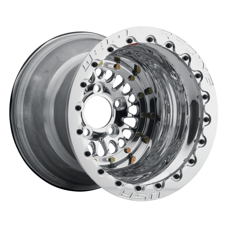 Weld RPM 15x12 / 5x4.5 / 3 BS / 3.18 HB - Polished Center - Polished Shell - Polished DBL MT Wheel