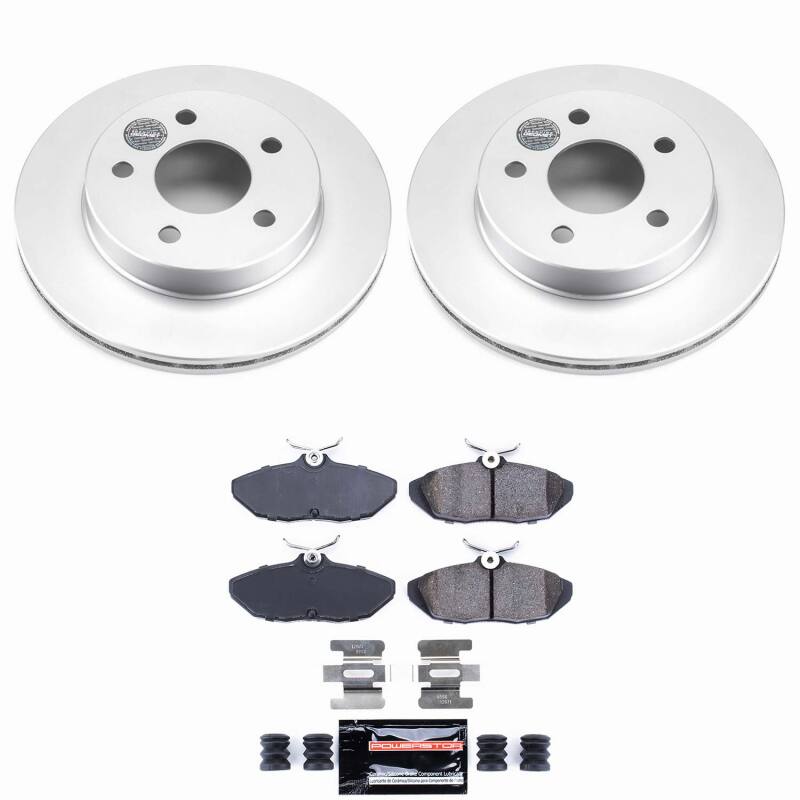 Power Stop 93-97 Ford Thunderbird Rear Z23 Coated Brake Kit