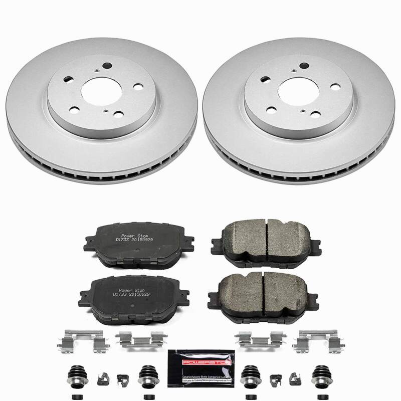 Power Stop 14-15 Lexus IS250 Front Z23 Coated Brake Kit