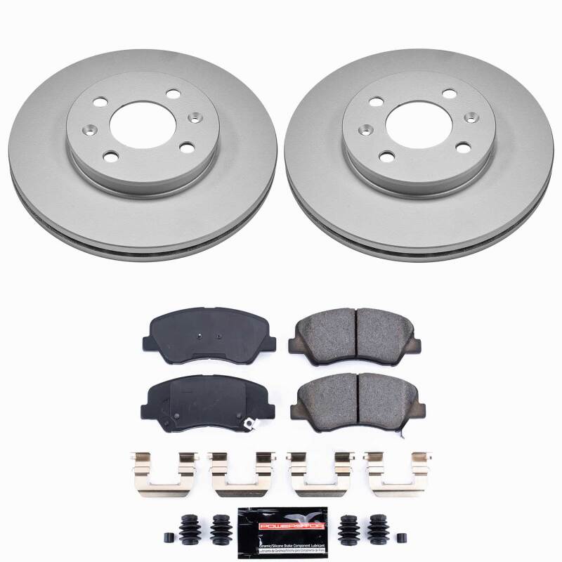 Power Stop 12-17 Hyundai Accent Front Z23 Coated Brake Kit