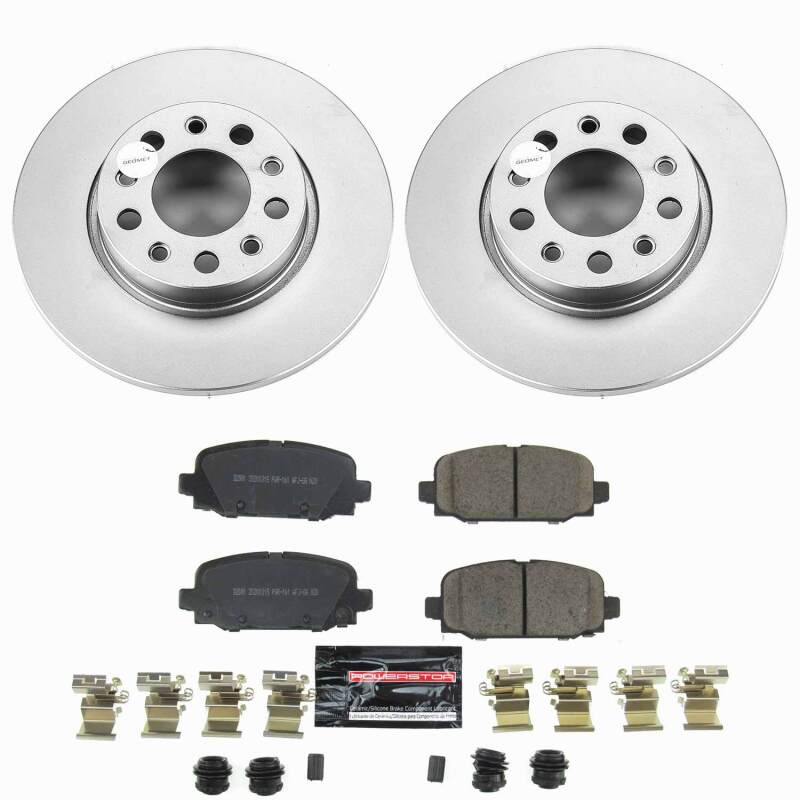 Power Stop 17-25 Jeep Compass Rear Z23 Coated Brake Kit