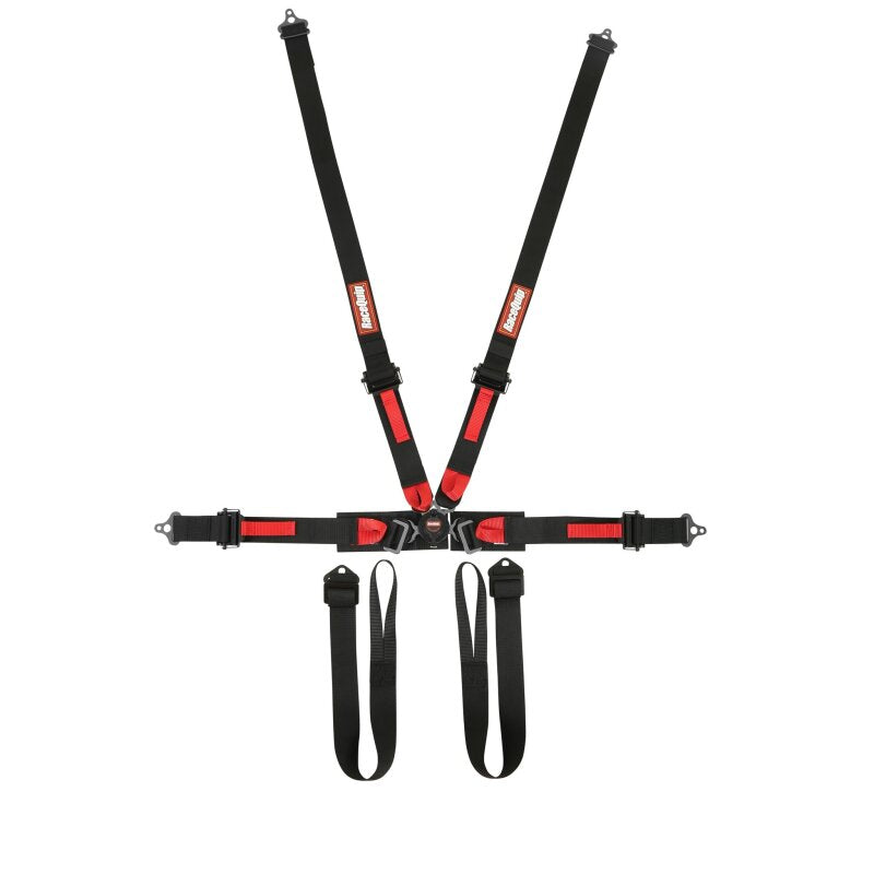 RaceQuip Black FIA 6pt Pull Up Lap FHR Formula Sub