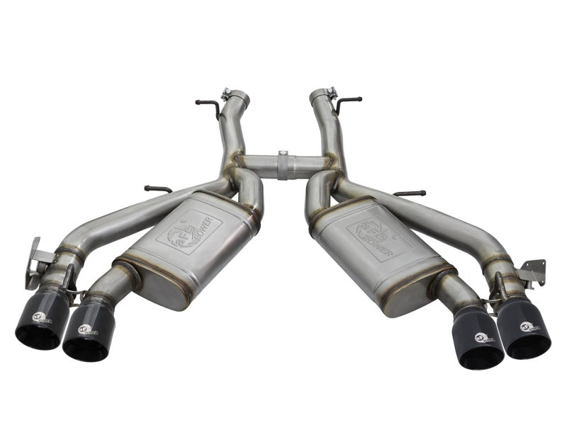 aFe MACH Force-Xp 3" 304 Stainless Steel Axle-Back Exhaust w/ Black Tips for 2016-2024 Chevrolet Camaro SS & ZL1 (Manual Transmission Only)