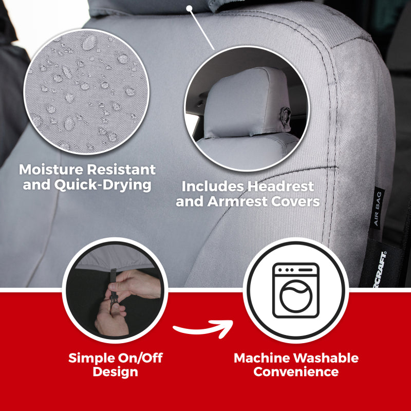 Covercraft 24-26 Ford Ranger SeatSaver Custom Seat Cover - Polycotton Charcoal