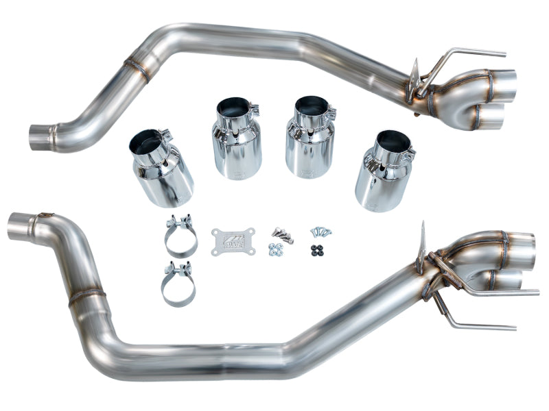 AWE Tuning 05-07 C6 Chevrolet Corvette 6.0L Track Edition Axleback Exhaust w/ Chrome Silver Tips