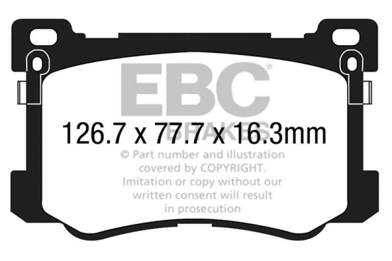 EBC 15+ Hyundai Genesis 3.8 Ultimax2 Front Brake Pads