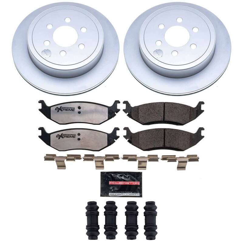 Power Stop 2003 Dodge Durango Rear Z36 Coated Truck & Tow Brake Kit