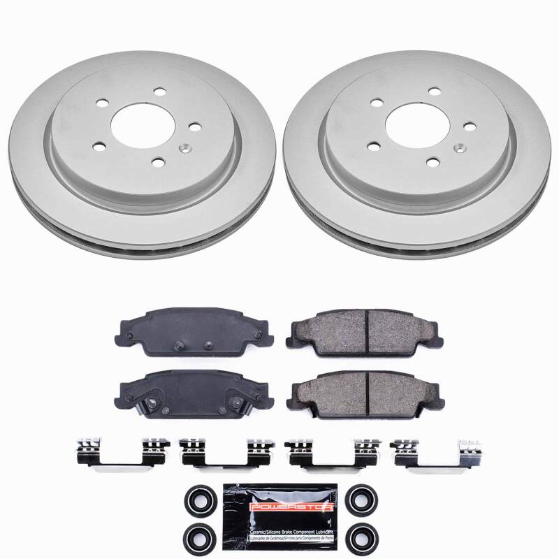 Power Stop 03-07 Cadillac CTS Rear Z23 Coated Brake Kit