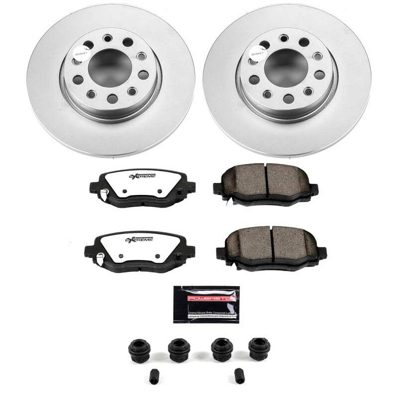 Power Stop 16-23 Fiat 500X Rear Z36 Coated Truck & Tow Brake Kit