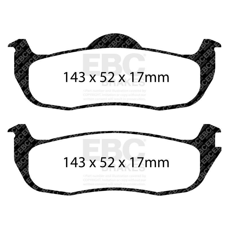 EBC 05-06 Infiniti QX56 5.6 (Bosch) Extra Duty Rear Brake Pads