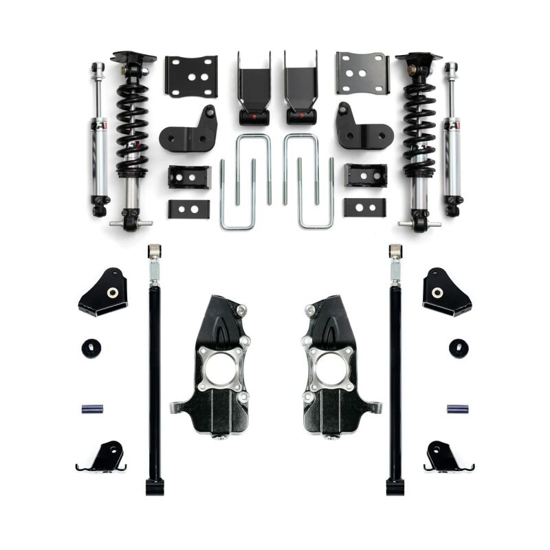 QA1 21-26 Ford F150 4WD Lowering Kit w/ Spindles Single Adjustable 3.5in-5.5in