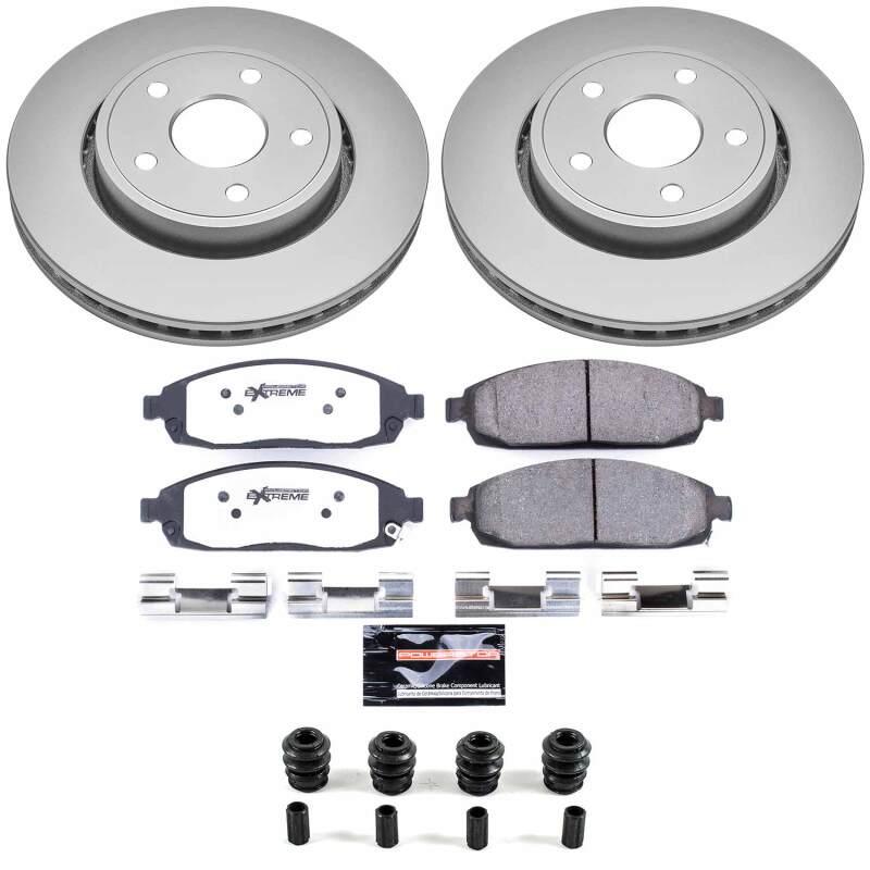 Power Stop 06-10 Jeep Commander Front Z36 Coated Truck & Tow Brake Kit