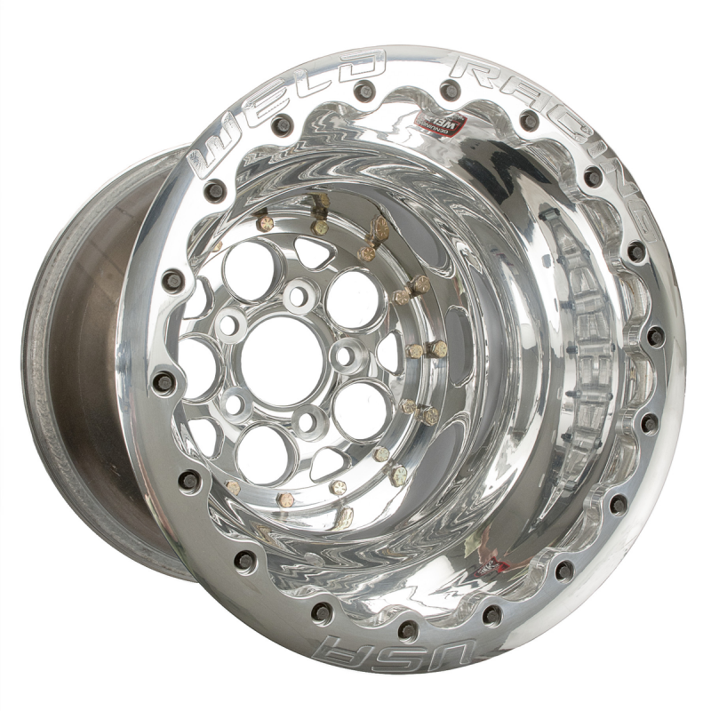 Weld Magnum 15x10/5x4.75/4 BS/3.18 HB - Polished Center - Polished Shell - Polished SBL MT Wheel