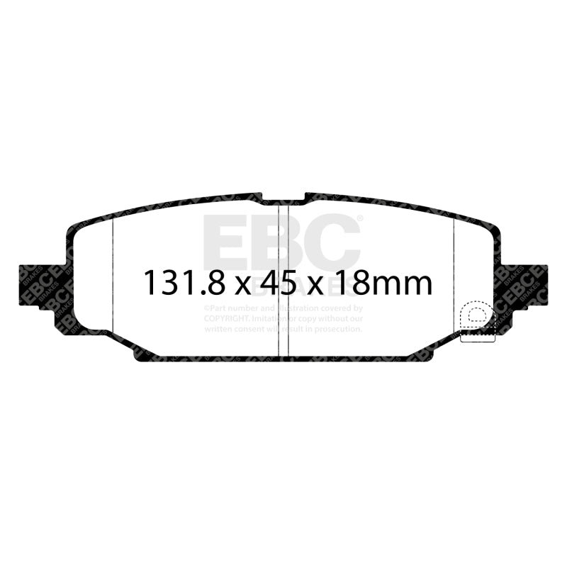 EBC 2018+ Jeep Wrangler (JL) 2.0T Extra Duty Rear Brake Pads
