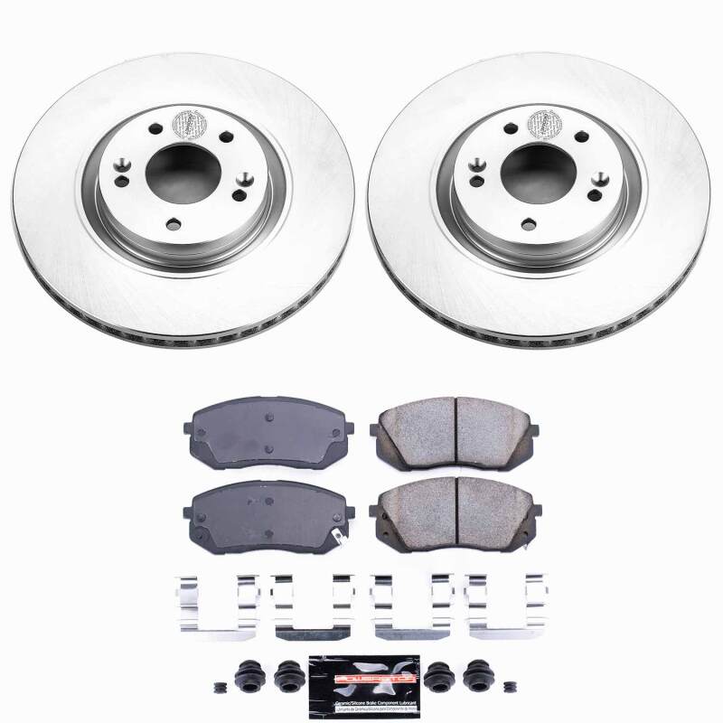 Power Stop 2015 Hyundai Sonata Front Z23 Coated Brake Kit
