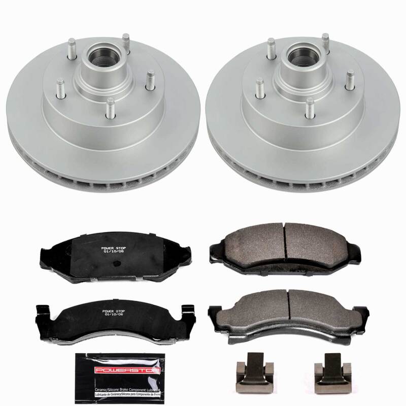 Power Stop 87-93 Ford E-150 Econoline Front Z23 Coated Brake Kit