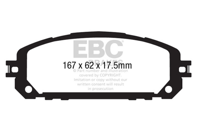 EBC 13+ Jeep Cherokee 3.2 Yellowstuff Front Brake Pads