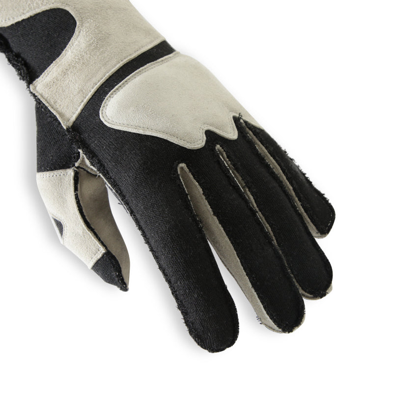 RaceQuip SFI-5 Gray/Black Medium Outseam Angle Cut Glove