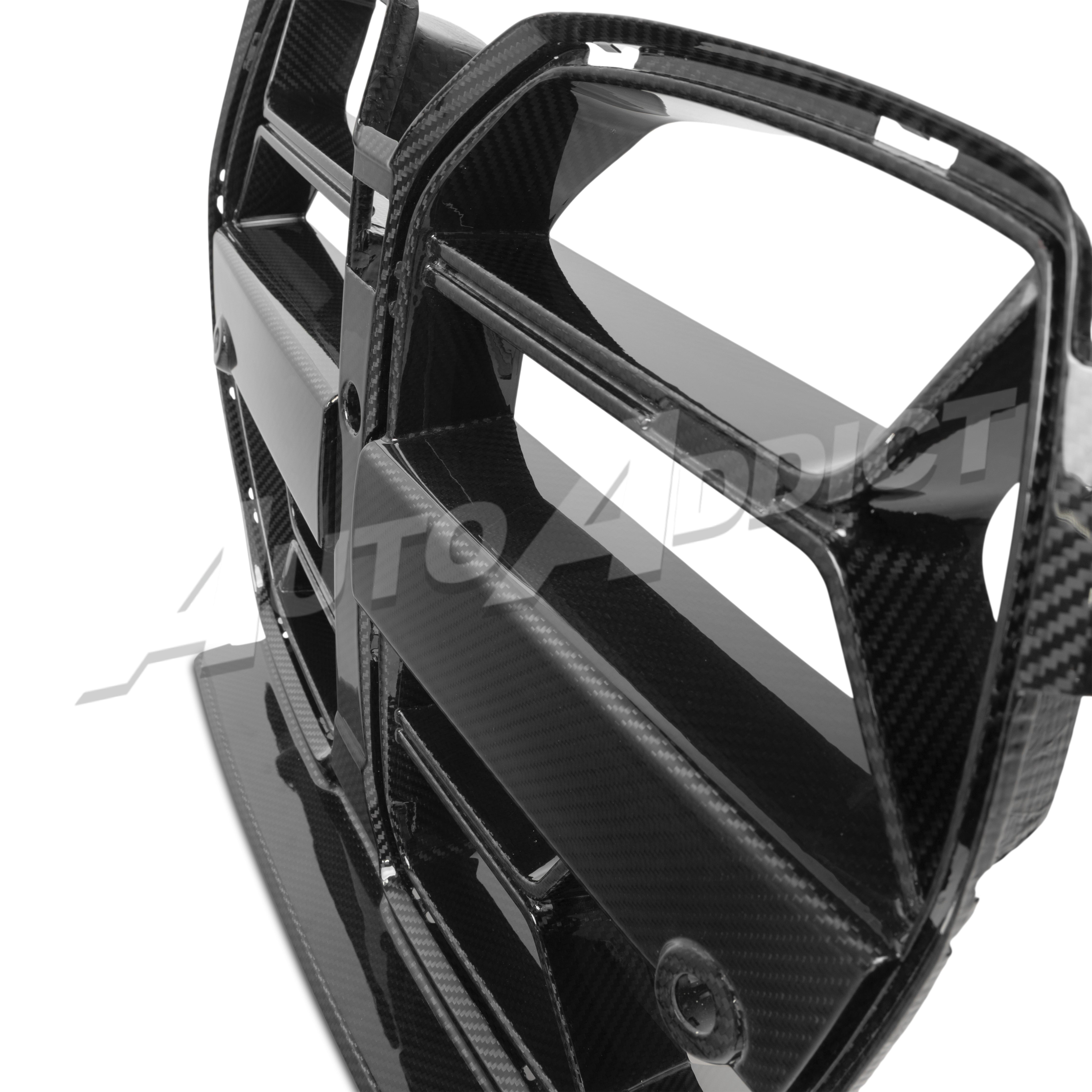 2021-2026 BMW G82 G83 M4 Dry Gloss Double Sided Carbon Fiber Lower Grill without ACC