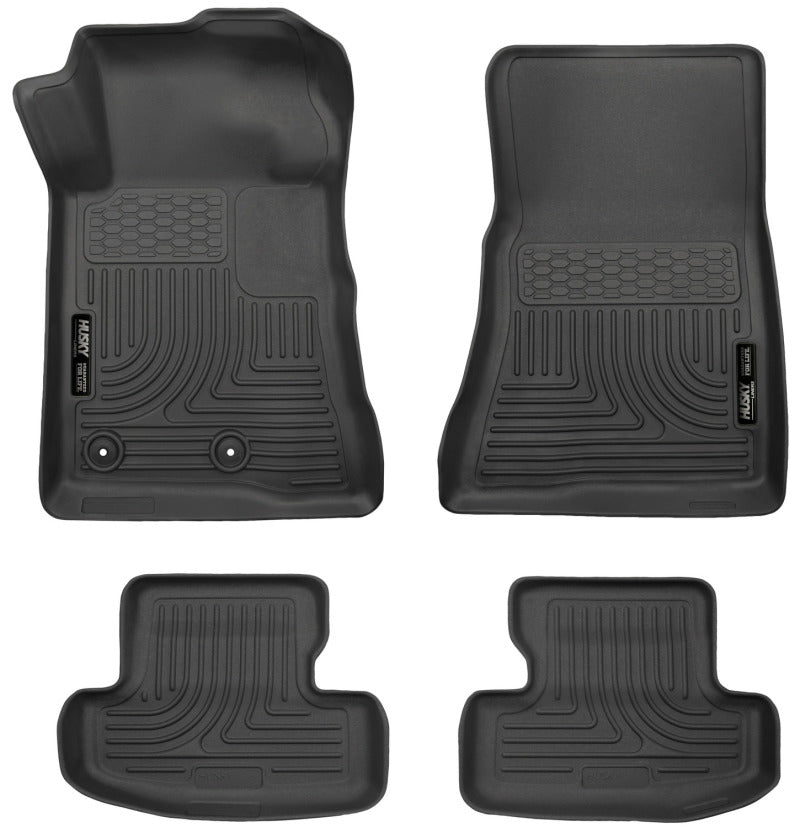 Husky Liners 15-24 Ford Mustang WeatherBeater Black Front & Second Seat Floor Liner