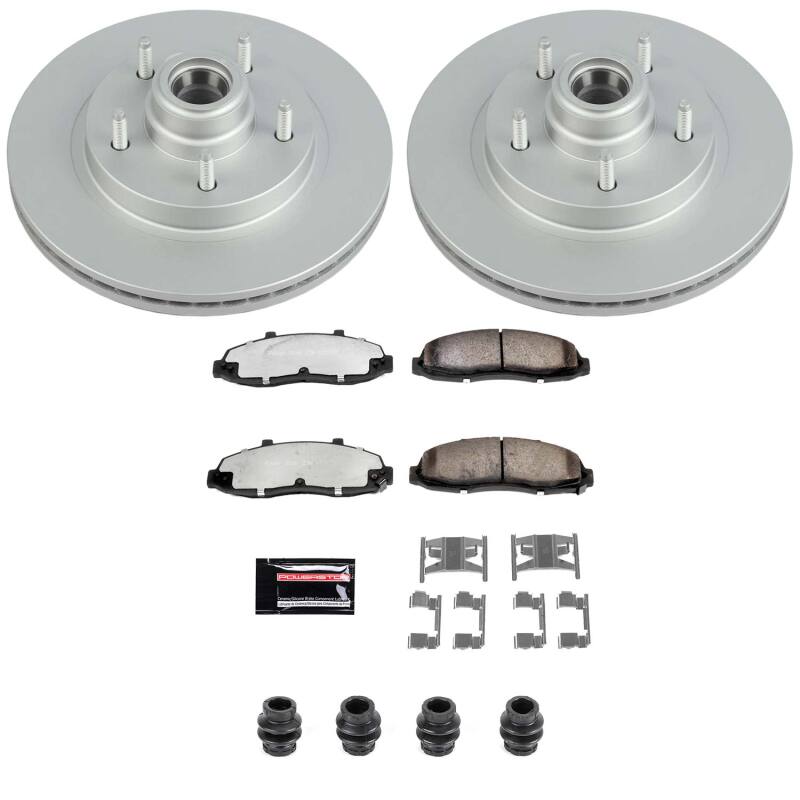 Power Stop 97-00 Ford F-150 Front Z36 Coated Truck & Tow Brake Kit