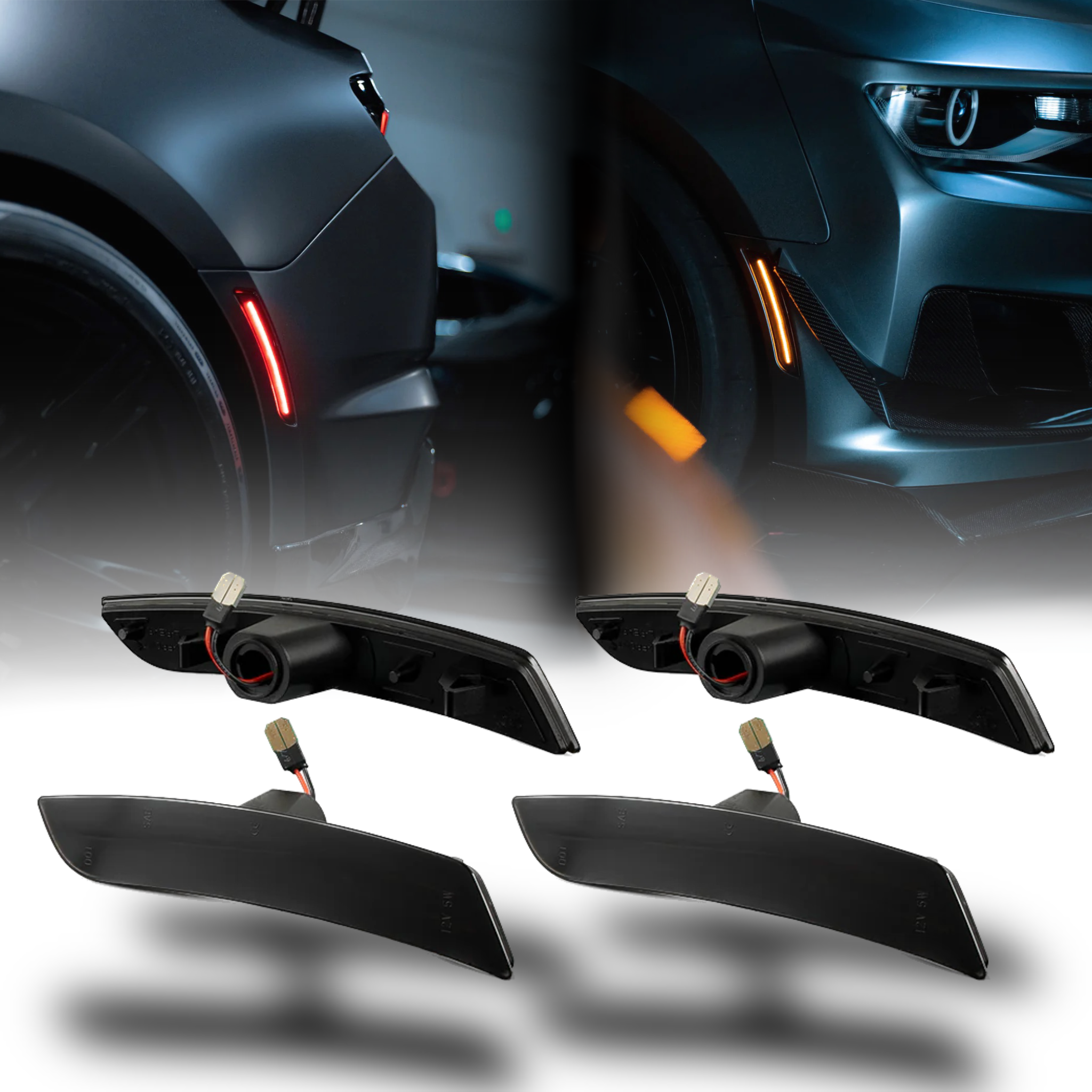 2016-2025 Chevrolet Camaro Smoked LED Side Markers (SET) (SMOKED)