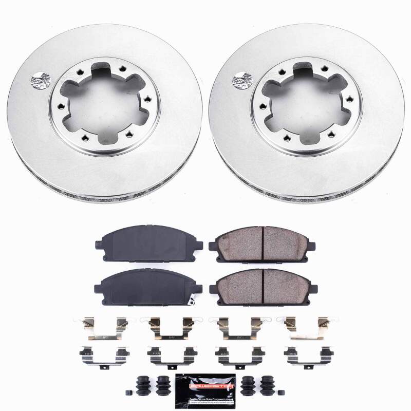 Power Stop 96-98 Nissan Pathfinder Front Z23 Coated Brake Kit