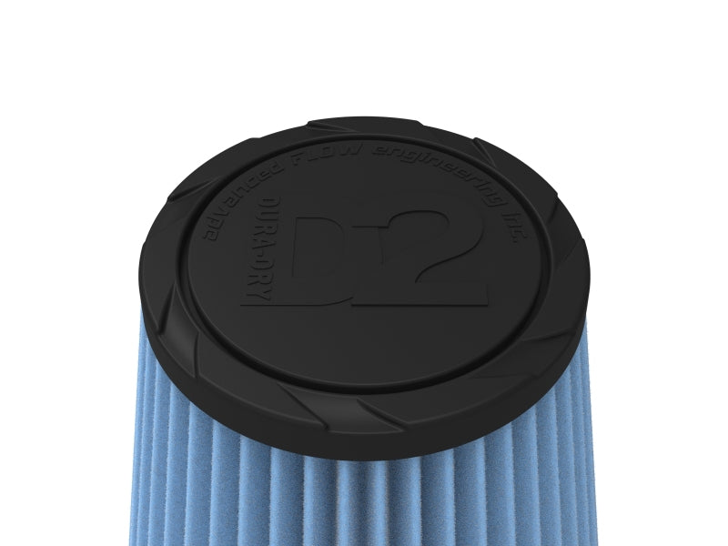 aFe POWER Universal Clamp-On Air Filter w/ D2 Dura-Dry Media - 4in F x 6in B x 4in T x 6in H