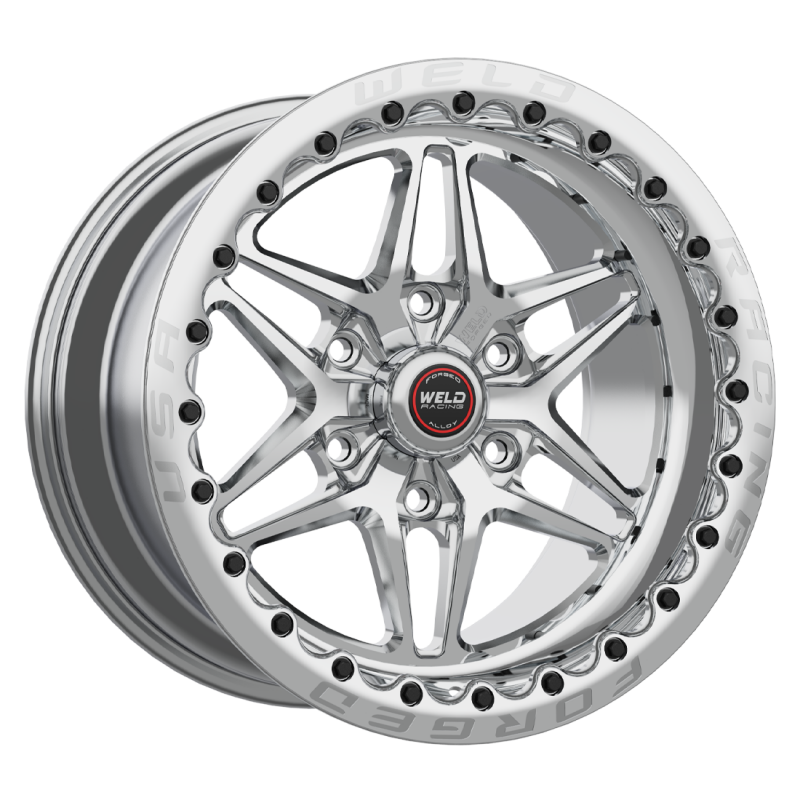 Weld S81 HD Beadlock 17x10/6x139.7/6.2 BS/3.54 HB-Polished Center-Polished Shell-Black SBL Wheel