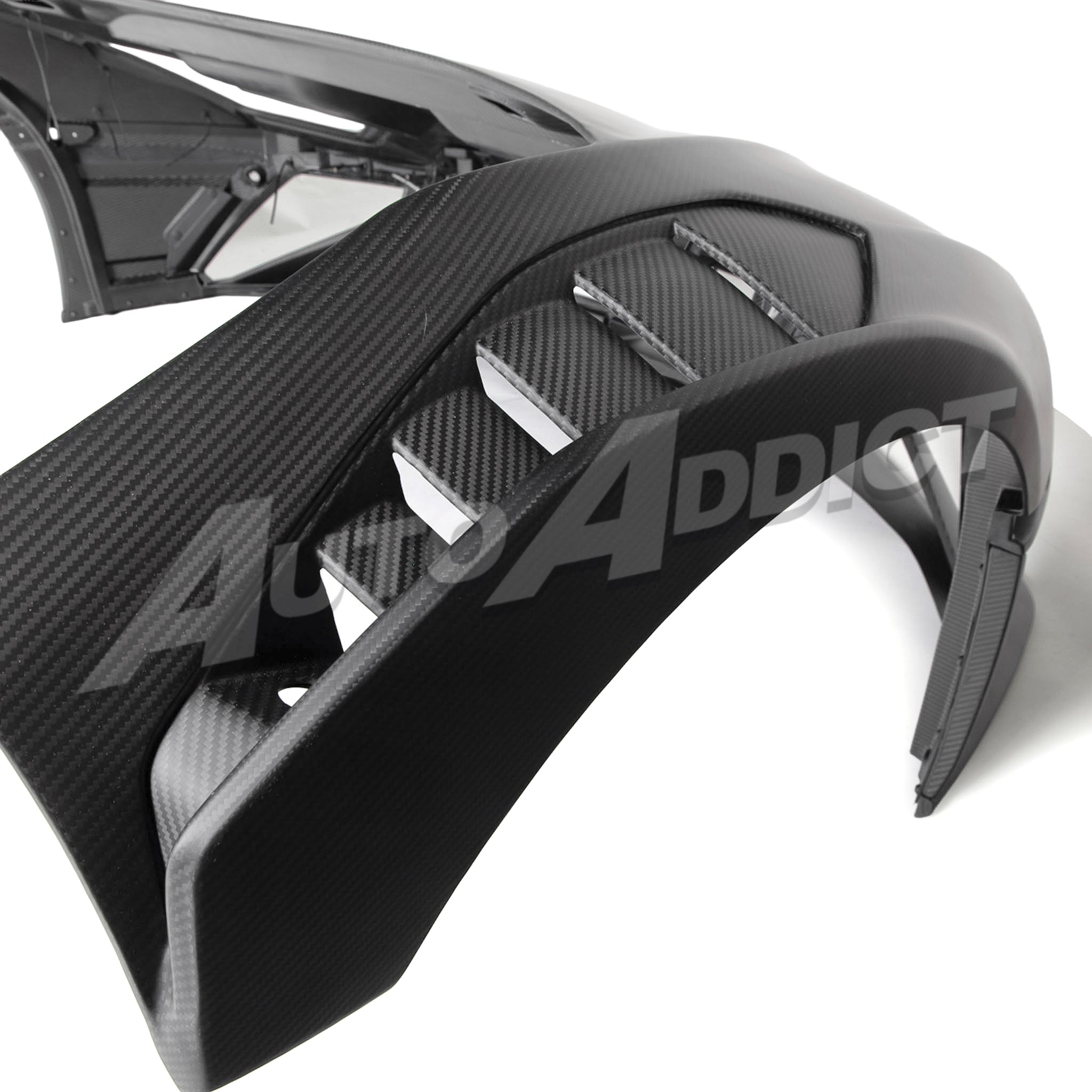 STO Lamborghini Huracan Dry Carbon Fiber Front Bonnet Fenders and Bumper Full Kit