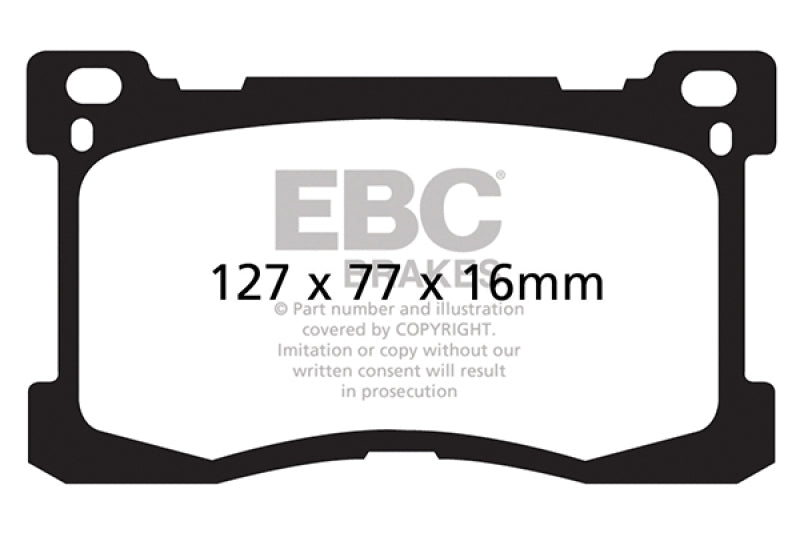 EBC 12+ Hyundai Equus 5.0 Yellowstuff Front Brake Pads