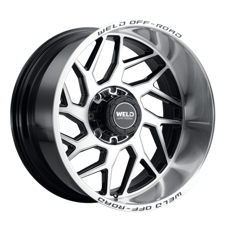Weld Fulcrum 22x12 / 8x180 / 4.75 BS / 124.3 HB - Gloss Black Machined - Non-BL Wheel