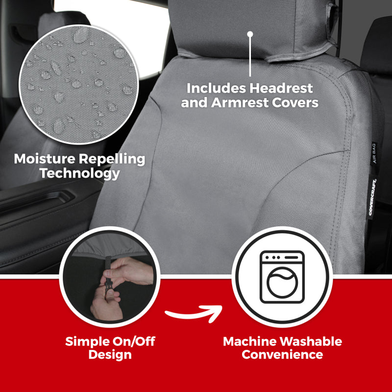 Covercraft 2024 Ford Expedition Endura Waterproof SeatSaver Custom 2nd Row Seat Covers - Grey