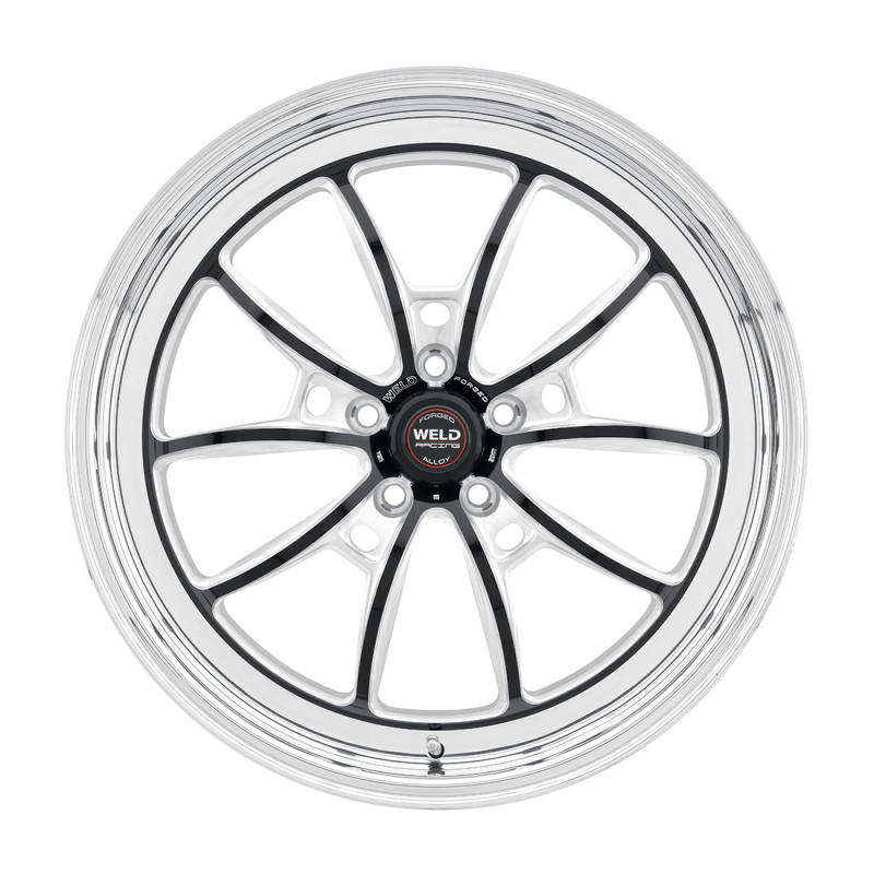 Weld S80 17x7 / 5x120 / 5.3 BS / 3.18 HB - Black Center - Polished Shell - Non-BL Wheel