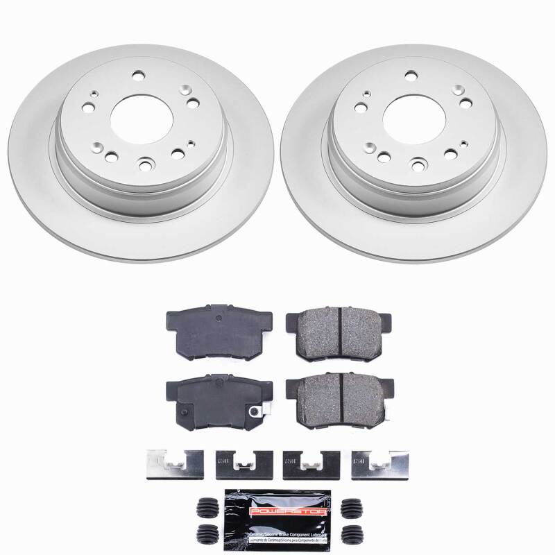 Power Stop 02-04 Honda CR-V Rear Z23 Coated Brake Kit