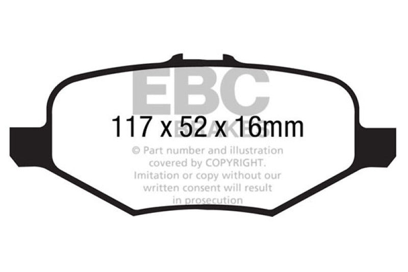 EBC 13+ Ford Explorer 3.5 Twin Turbo 4WD Ultimax2 Rear Brake Pads