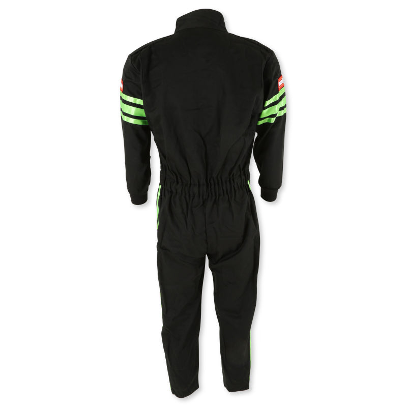 RaceQuip Green Trim SFI-1 JR. Suit - Kids Medium
