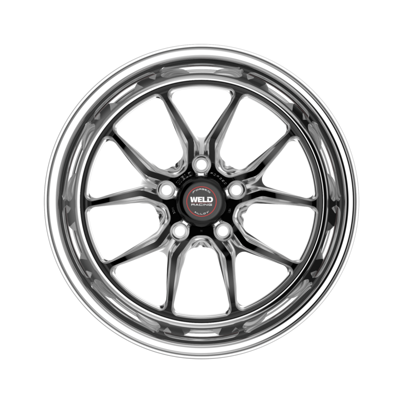 Weld S85 15x10 / 5x120.65 / 4.5 BS / 3.18 HB - Black Center - Polished Shell - Non-BL Wheel