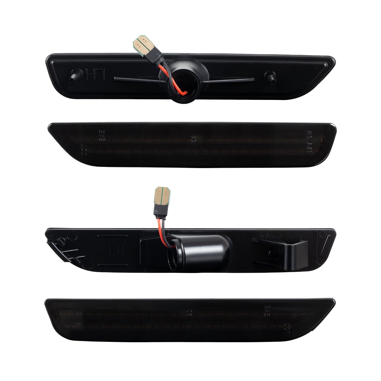 2013 Mustang White LED Smoked Side Markers