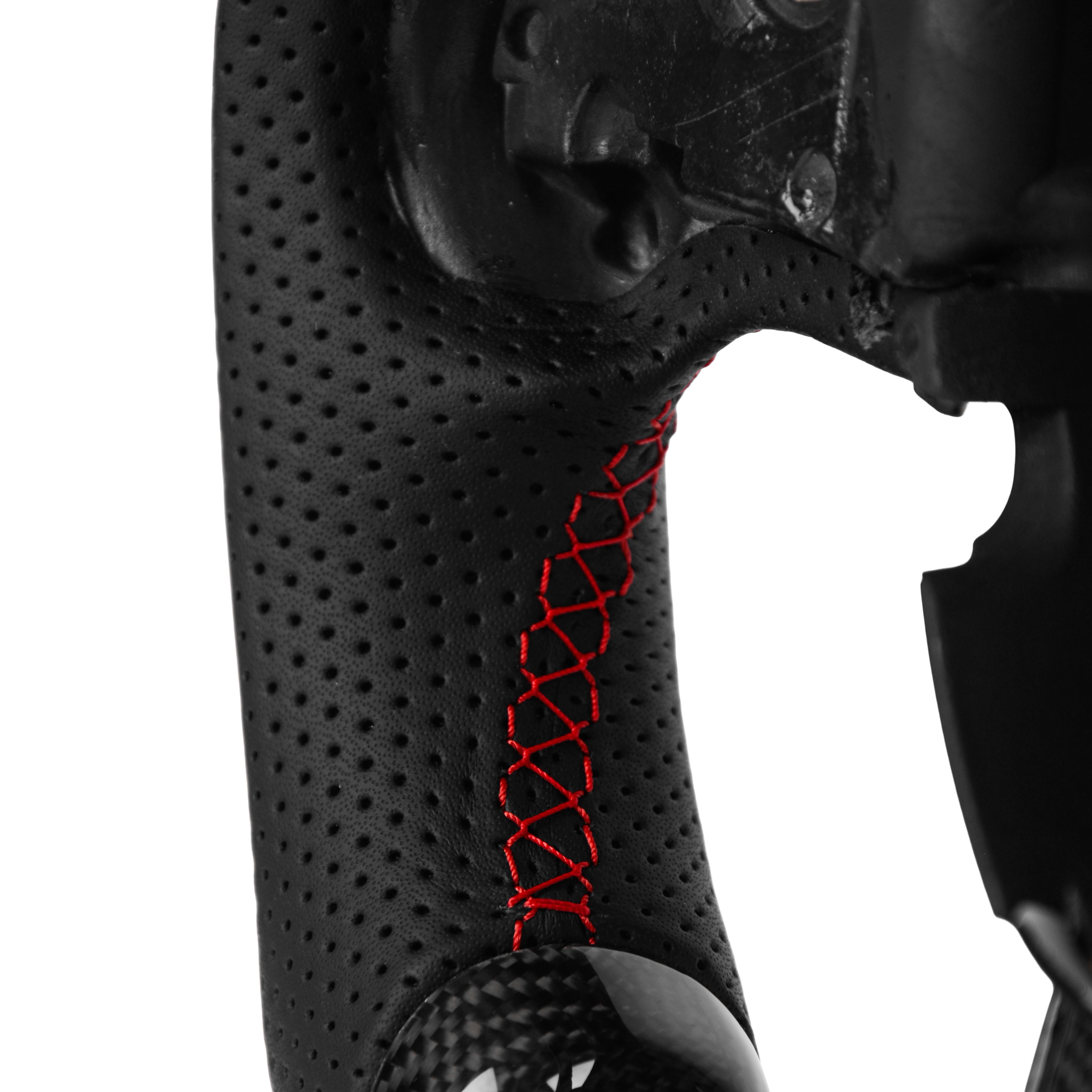 2020 Dodge Challenger SRT interior Auto Addict USA carbon fiber steering wheel core installed showing OEM fitment and driver cockpit view