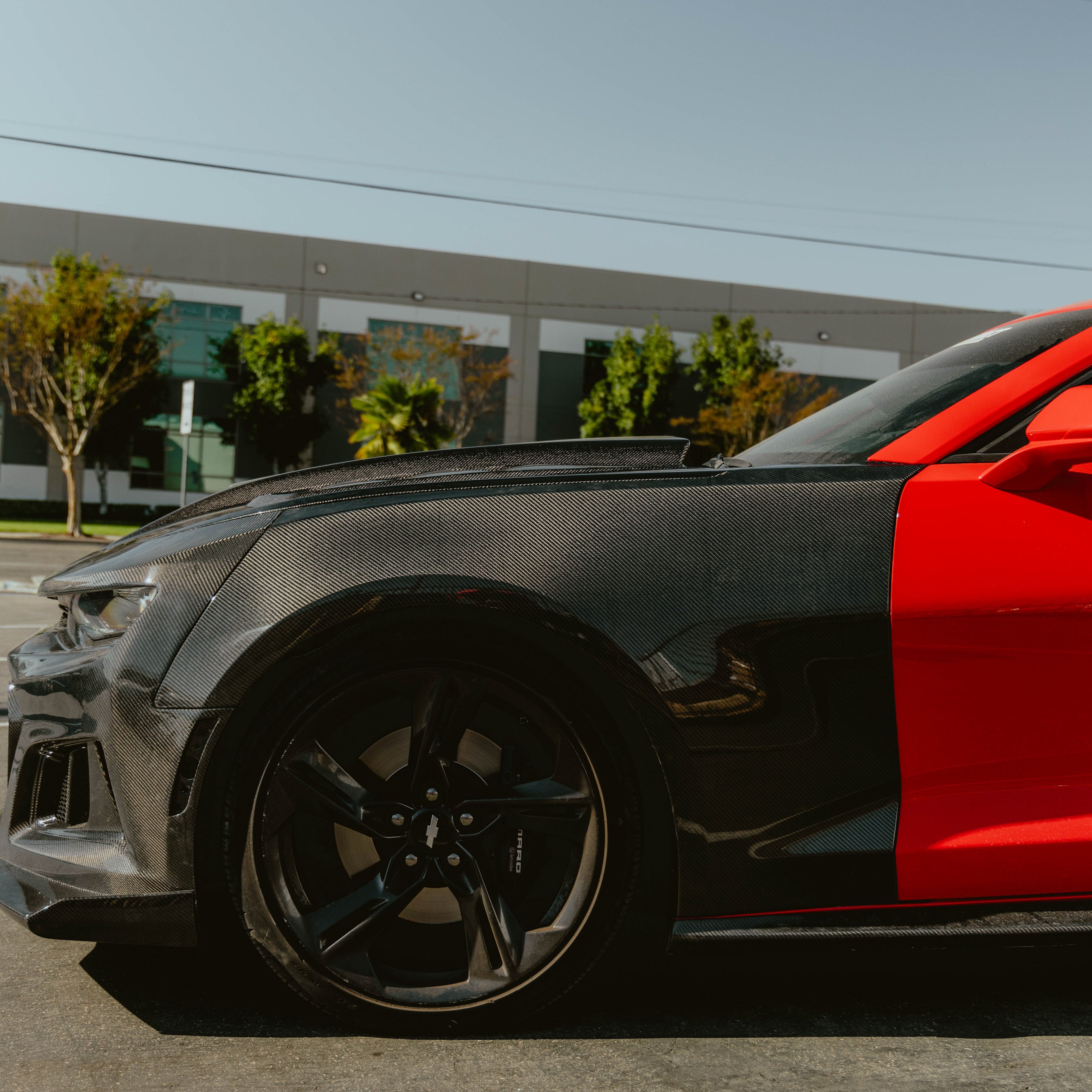 2016-2025 Chevy Camaro SS RS LT Type-OE Fenders Gloss Carbon Fiber Pair