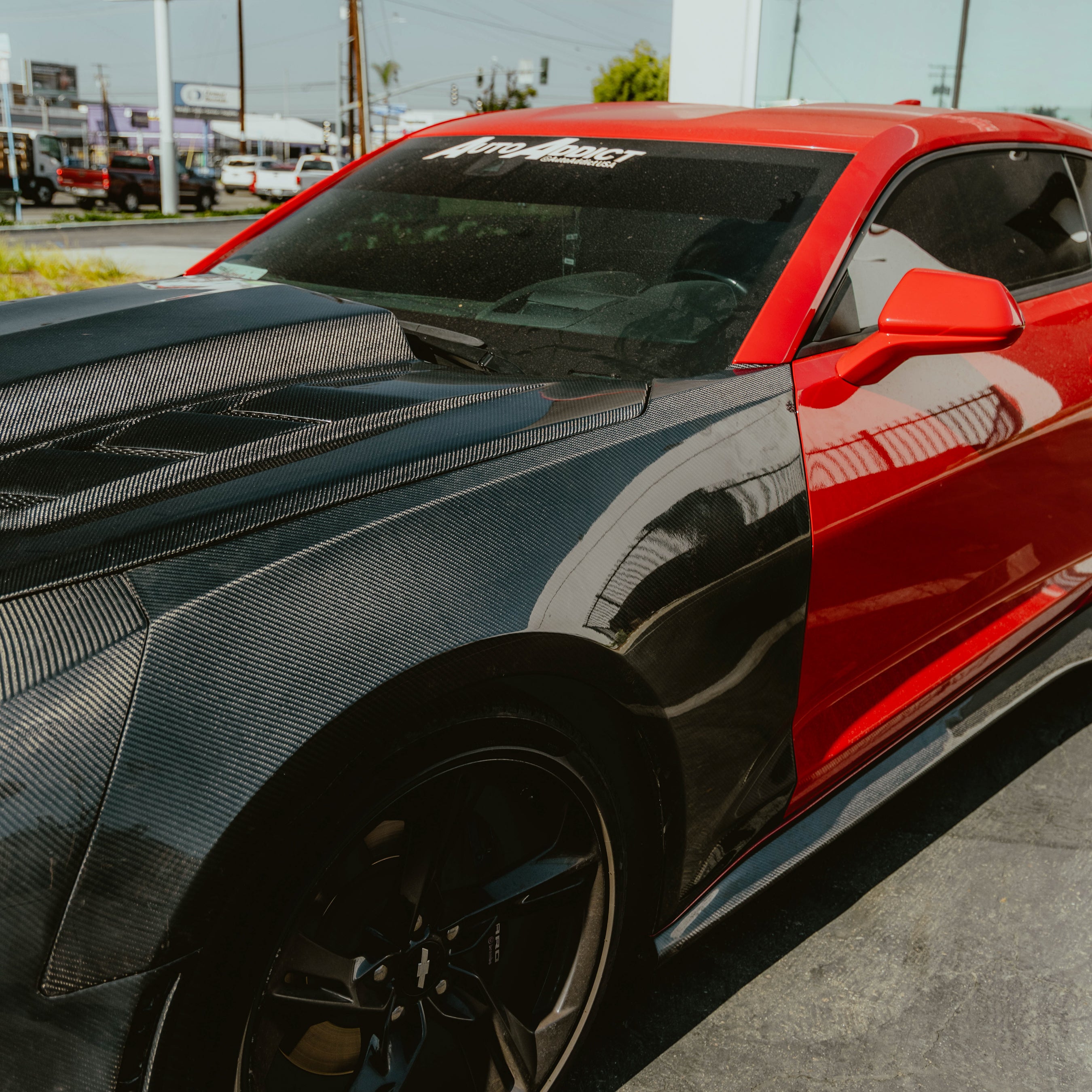 2016-2025 Chevy Camaro SS RS LT Type-OE Fenders Gloss Carbon Fiber Pair