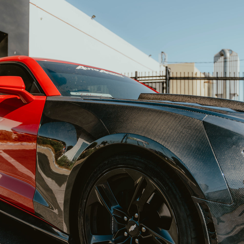 2016 2025 Chevy Camaro SS RS LT Type OE Fenders Gloss Carbon Fiber Pai 2016-2025-chevy-camaro-ss-rs-lt-type-oe-fenders-gloss-carbon-fiber-pai